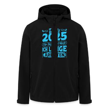RENTE 2025 FÜR DIESES SHIRT MUSSTE ICH LANGE - Recycelte Männer Softshell-Jacke von Stanley/Stella - Schwarz - Vorne - AI Model Male 185 light (185cm)