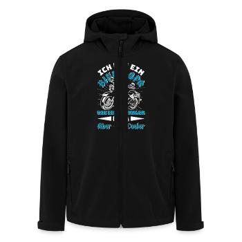 Opi BIN EIN BIKER OPA Lustiges Motorrad Fahrer - Recycelte Männer Softshell-Jacke von Stanley/Stella - Schwarz - Vorne - AI Model Male 185 light (185cm)