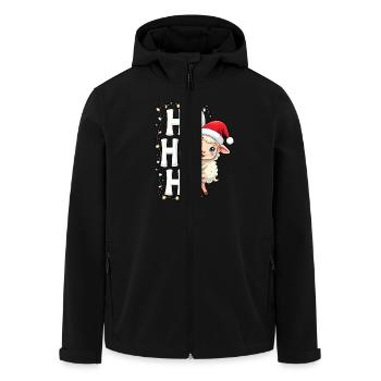 ho ho ho - schaf spruch - Recycelte Männer Softshell-Jacke von Stanley/Stella - Schwarz - Vorne - AI Model Male 185 light (185cm)