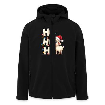 ho ho ho schaf spruch weihnachts hemden für männer - Recycelte Männer Softshell-Jacke von Stanley/Stella - Schwarz - Vorne - AI Model Male 185 light (185cm)