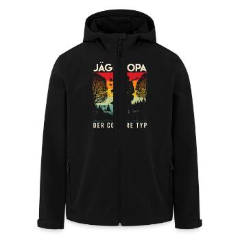 JÄGER OPA DER COOLERE TYP Lustiges Großvater - Recycelte Männer Softshell-Jacke von Stanley/Stella - Schwarz - Vorne - AI Model Male 185 light (185cm)