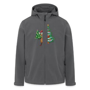 Xmas Santa Peanut Santa Claus Child Christmas - Men’s Recycled Softshell Jacket by Stanley/Stella - black - Front - AI Model Male 185 light (185cm)