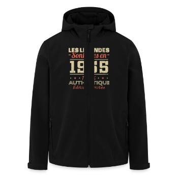 Legend 1965 Vintage Birthday Gift - Men’s Recycled Softshell Jacket by Stanley/Stella - black - Front - AI Model Male 185 light (185cm)