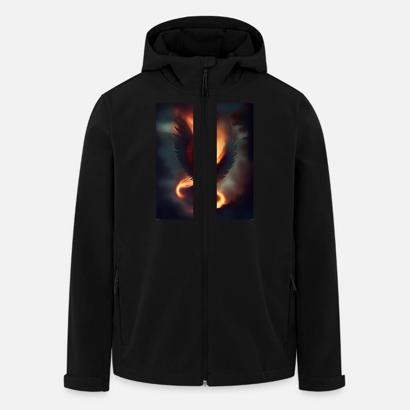 episk eld fenix - Återvunnen softshell-jacka Herr Stanley/Stella Discoverer - svart
