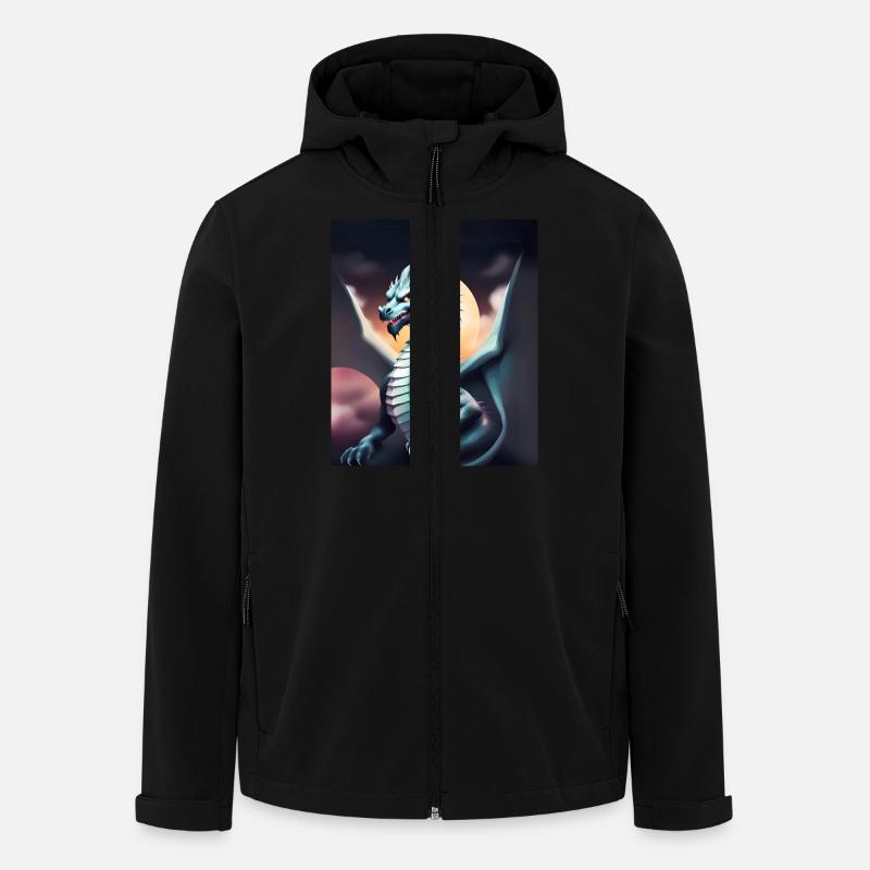 Dragon gris - Veste softshell homme en polyester recyclé Discoverer Stanley/Stella - noir
