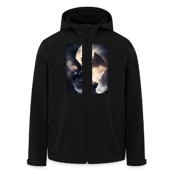 dragon de l’ombre sombre - Veste softshell homme en polyester recyclé Stanley/Stella - noir - Devant - AI Model Male 185 light (185cm)