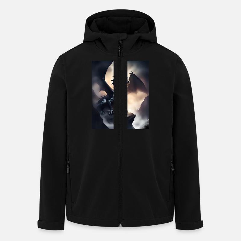 dragon de l’ombre sombre - Veste softshell homme en polyester recyclé Stanley/Stella - noir