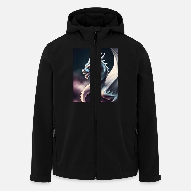 Drachen-Silhouette - Recycelte Männer Softshell-Jacke von Stanley/Stella - Schwarz