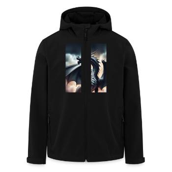 Dragon gris - Veste softshell homme en polyester recyclé Stanley/Stella - noir - Devant - AI Model Male 185 light (185cm)