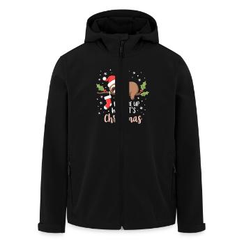 Weck mich auf wenn Weihnachten ist Süßes Faultier - Recycelte Männer Softshell-Jacke von Stanley/Stella - Schwarz - Vorne - AI Model Male 185 light (185cm)