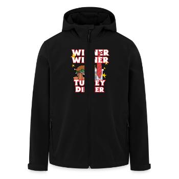 Frohes Trumpsgiving dinner - Recycelte Männer Softshell-Jacke von Stanley/Stella - Schwarz - Vorne - AI Model Male 185 light (185cm)