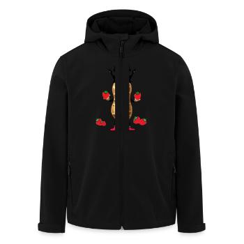 Fraises Fruits sucrés Cacahuètes Fraise Fruit - Veste softshell homme en polyester recyclé Stanley/Stella - noir - Devant - AI Model Male 185 light (185cm)