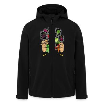 Cacahuètes Cacahuètes Légumes Jardin Cuisine Végétarien - Veste softshell homme en polyester recyclé Stanley/Stella - noir - Devant - AI Model Male 185 light (185cm)