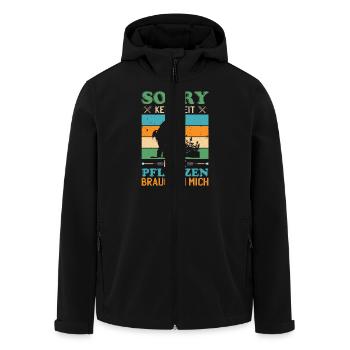 Großvater SORRY KEINE ZEIT MEINE PFLANZEN Lustig - Recycelte Männer Softshell-Jacke von Stanley/Stella - Schwarz - Vorne - AI Model Male 185 light (185cm)