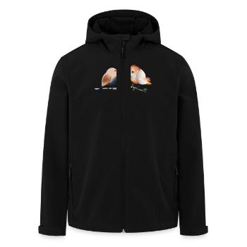 Niedliche Aquarellvögel Cute Watercolor Birds - Recycelte Männer Softshell-Jacke von Stanley/Stella - Schwarz - Vorne - AI Model Male 185 light (185cm)