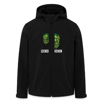 Lecker Bierchen Bierliebhaber Hopfen Bier - Recycelte Männer Softshell-Jacke von Stanley/Stella - Schwarz - Vorne - AI Model Male 185 light (185cm)