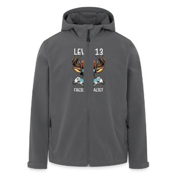 Level 13 Freigeschaltet Gamer Geburtstag Gaming - Recycelte Männer Softshell-Jacke von Stanley/Stella - Anthrazit - Vorne - AI Model Male 185 light (185cm)