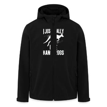 J’aime vraiment les kangourous - Funny Kangaroo - Veste softshell homme en polyester recyclé Stanley/Stella - noir - Devant - AI Model Male 185 light (185cm)
