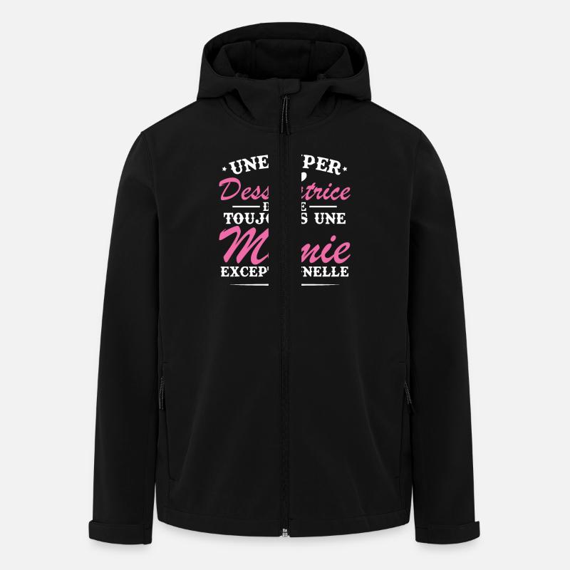 Dessinatrice donne toujours mamie exceptionnelle - Veste softshell homme en polyester recyclé Stanley/Stella - noir