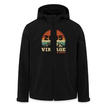 Original 2005 20e Anniversaire Cadeau Vintage - Veste softshell homme en polyester recyclé Stanley/Stella - noir - Devant - AI Model Male 185 light (185cm)