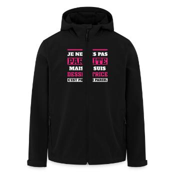 Pas Parfaite Mais Je suis Dessinatrice - Veste softshell homme en polyester recyclé Stanley/Stella - noir - Devant - AI Model Male 185 light (185cm)