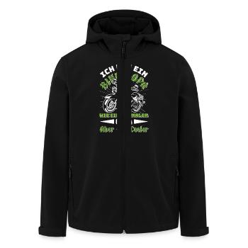 Opi BIN EIN BIKER OPA Lustiges Motorrad Fahrer - Recycelte Männer Softshell-Jacke von Stanley/Stella - Schwarz - Vorne - AI Model Male 185 light (185cm)