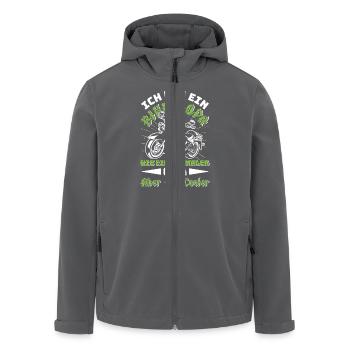 Opi BIN EIN BIKER OPA Lustiges Motorrad Fahrer - Recycelte Männer Softshell-Jacke von Stanley/Stella - Anthrazit - Vorne - AI Model Male 185 light (185cm)