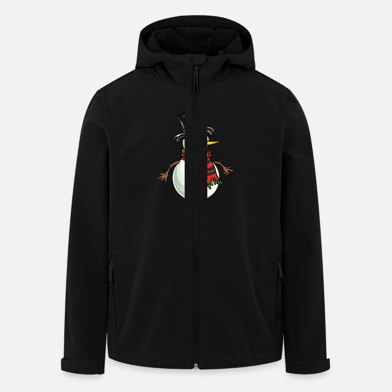 Schneemann Winter Schnee - Recycelte Männer Softshell-Jacke von Stanley/Stella - Schwarz