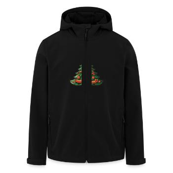 Christmas Tree - Men’s Recycled Softshell Jacket by Stanley/Stella - black - Front - AI Model Male 185 light (185cm)