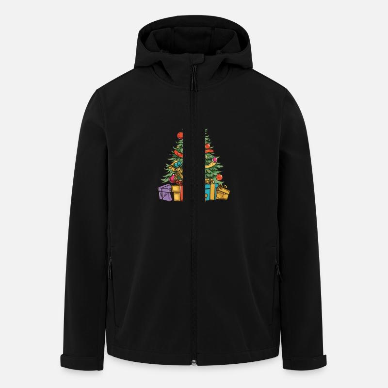 Sapin de Noël Noël - Veste softshell homme en polyester recyclé Stanley/Stella - noir