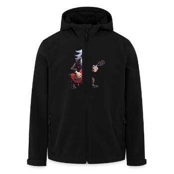 Père Noël Guitare Père Noël - Veste softshell homme en polyester recyclé Stanley/Stella - noir - Devant - AI Model Male 185 light (185cm)
