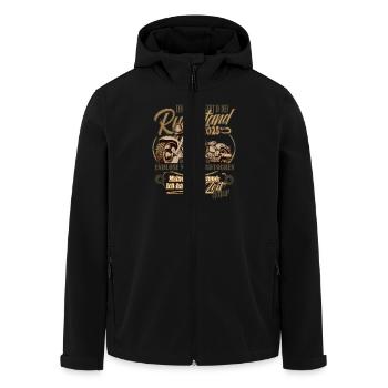 Legende, Rente, Ruhestand, Motorrad, 2025 - Recycelte Männer Softshell-Jacke von Stanley/Stella - Schwarz - Vorne - AI Model Male 185 light (185cm)