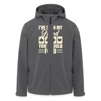 Poker Jeux d’argent Funny Poker Gambler - Veste softshell homme en polyester recyclé Stanley/Stella - charbon - Devant - AI Model Male 185 light (185cm)