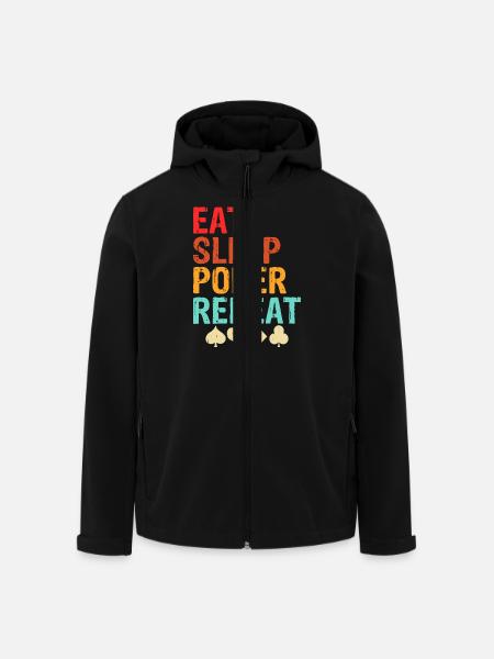 Poker Jeu de cartes Jeux d’argent Drôle Poker Joueur - Veste softshell homme en polyester recyclé Stanley/Stella - noir