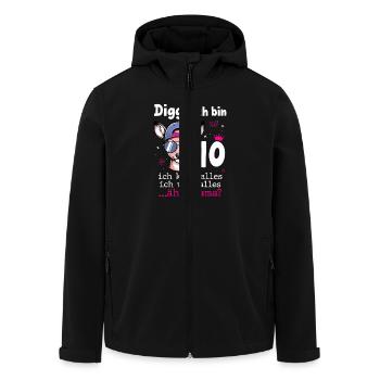 Digga Ich Bin 10 Kindergeburtstag Mädchen - Recycelte Männer Softshell-Jacke von Stanley/Stella - Schwarz - Vorne - AI Model Male 185 light (185cm)