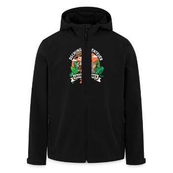 Großer Bruder 2024 Dschungel Geschwister - Recycelte Männer Softshell-Jacke von Stanley/Stella - Schwarz - Vorne - AI Model Male 185 light (185cm)