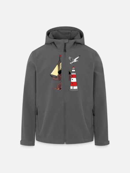 Teckel Chien Maritime - Veste softshell homme en polyester recyclé Stanley/Stella - noir