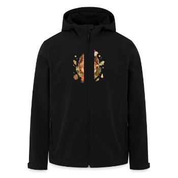 Niedlicher Weihnachtsigel Cute Christmas Hedgehog - Recycelte Männer Softshell-Jacke von Stanley/Stella - Schwarz - Vorne - AI Model Male 185 light (185cm)