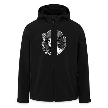 SPAGHETTI-MÄDCHEN - Recycelte Männer Softshell-Jacke von Stanley/Stella - Schwarz - Vorne - AI Model Male 185 light (185cm)