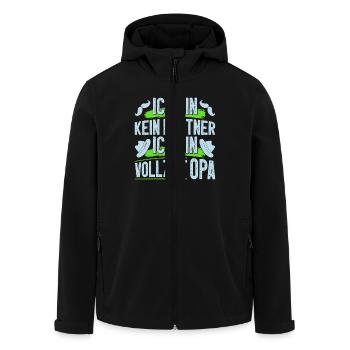 Großvater BIN KEIN RENTNER BIN VOLLZEIT OPA Lustig - Recycelte Männer Softshell-Jacke von Stanley/Stella - Schwarz - Vorne - AI Model Male 185 light (185cm)