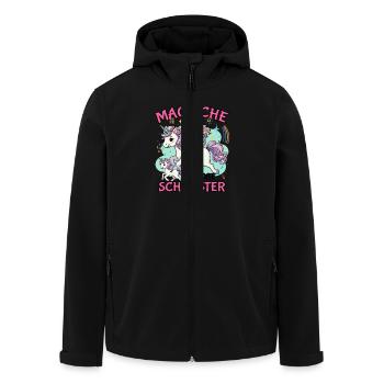 Magische Große Schwester 2024 Einhorn Nachwuchs - Recycelte Männer Softshell-Jacke von Stanley/Stella - Schwarz - Vorne - AI Model Male 185 light (185cm)