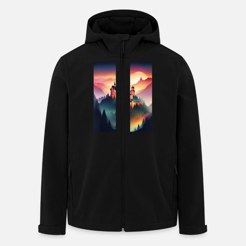 Wunderschöne rumänische Burg - Recycelte Männer Softshell-Jacke von Stanley/Stella - Schwarz