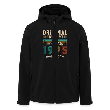 Birthday Gift Born In January 1995 - Men’s Recycled Softshell Jacket by Stanley/Stella - black - Front - AI Model Male 185 light (185cm)