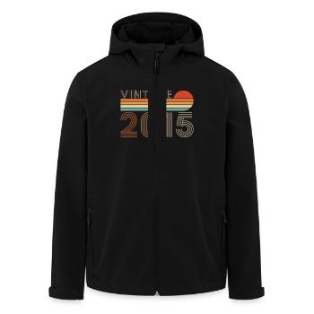 Original 2015 Vintage Cadeau Anniversaire Rétro - Veste softshell homme en polyester recyclé Stanley/Stella - noir - Devant - AI Model Male 185 light (185cm)