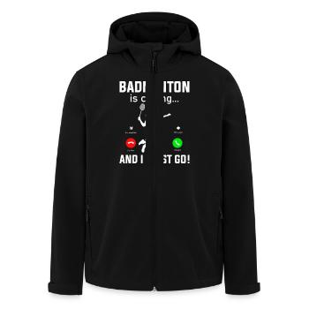 Volant de badminton - Veste softshell homme en polyester recyclé Stanley/Stella - noir - Devant - AI Model Male 185 light (185cm)
