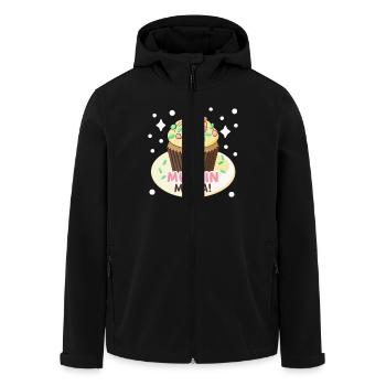 MUFFIN-MANIE - Recycelte Männer Softshell-Jacke von Stanley/Stella - Schwarz - Vorne - AI Model Male 185 light (185cm)
