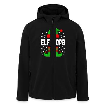 ELFEN OPA Lustiges Großvater Weihnachten Opi - Recycelte Männer Softshell-Jacke von Stanley/Stella - Schwarz - Vorne - AI Model Male 185 light (185cm)