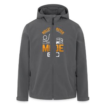 Roller Coaster Theme Park - Men’s Recycled Softshell Jacket by Stanley/Stella - anthracite - Front - AI Model Male 185 light (185cm)