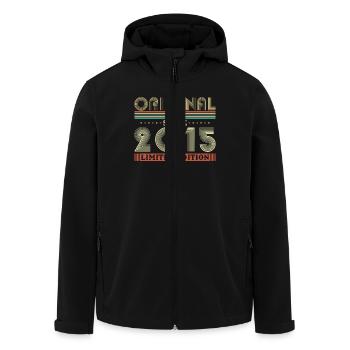 Original 2015 Vintage Cadeau Anniversaire Rétro - Veste softshell homme en polyester recyclé Stanley/Stella - noir - Devant - AI Model Male 185 light (185cm)