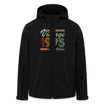 Original 1995 30e Anniversaire Cadeau Vintage - Veste softshell homme en polyester recyclé Stanley/Stella - noir - Devant - AI Model Male 185 light (185cm)